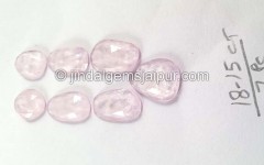 Pink Morganite Rose Cut Slices -- DEMRGT6