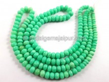 Deep Apple Green Mint  Chrysoprase Smooth Roundelle Beads