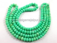 Deep Apple Green Mint Chrysoprase Smooth Roundelle Beads Deep Apple Green Mint Chrysoprase Smooth Roundelle Beads