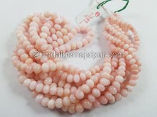 Pink Opal  Smooth Roundelle Beads