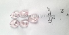 Morganite Rose Cut Slices