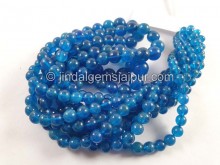 Neon Apatite Smooth Round Beads