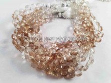 Brown Topaz Faceted Heart Beads