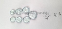 Milky Aquamarine Rose Cut Slices