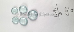 Milky Aquamarine Rose Cut Slices