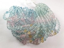 Multi Aquamarine Smooth Balls Beads -- AQMA233