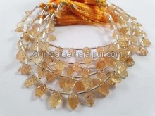 Imperial Topaz Carved Leaf Beads