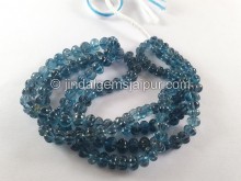 London Blue Topaz Carved Pumpkin Beads