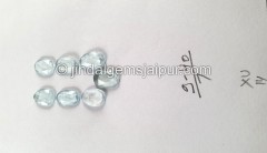 Milky Aquamarine Rose Cut Slices