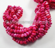 Magenta Pink Smooth Roundelle Shape Beads Magenta Pink Smooth Roundelle Shape Beads