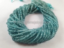 Blue Zircon Shaded Faceted Roundelle Beads -- ZRCN47