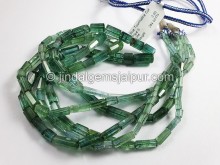 Blue Tourmaline Cut Pipe Shape Beads