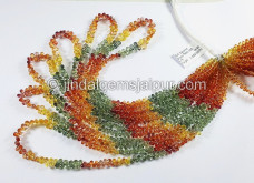 Multi Sapphire Faceted Drops Shape Beads Multi Sapphire Faceted Drops Shape Beads
