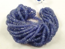 Tanzanite Faceted Roundelle Beads -- TZA126
