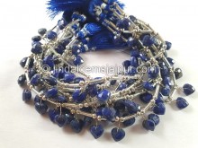 Lapis Fancy Faceted Heart Beads