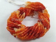 Fire Opal Big Faceted Roundelle Beads -- FRO49