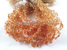 Imperial Topaz Faceted Heart Beads