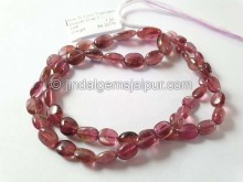 Pink Bi Color Tourmaline Smooth Oval Beads