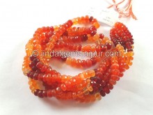Fire Opal Big Faceted Roundelle Beads -- FRO44