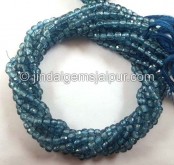 London Blue Topaz Quartz Cube Shape Beads