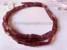 Rubellite Step Cut Pipe Shape Beads Rubellite Step Cut Pipe Shape Beads