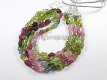 Tourmaline Mughal Cut Nuggets Shape Beads Tourmaline Mughal Cut Nuggets Shape Beads