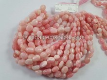 Pink Opal Shaded Smooth Oval Beads -- POP65