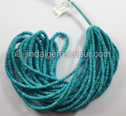Turquoise Smooth Roundelle Shape Beads Turquoise Smooth Roundelle Shape Beads