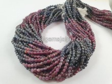 Multi Sapphire Faceted Coin Beads -- SPPH169
