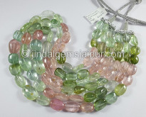 Pastel Tourmaline Smooth Nuggets Shape Beads Pastel Tourmaline Smooth Nuggets Shape Beads
