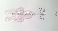 Pink Morganite Rose Cut Slices -- DEMRGT8