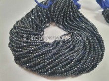 Blue Sapphire Faceted Round Beads