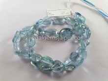 Aquamarine Plain Nuggets Beads