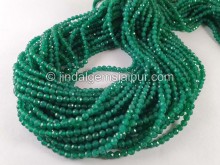 Green Onyx Faceted Round Beads -- GRNX35