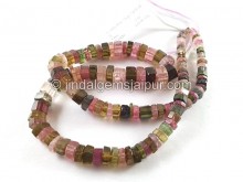 Tourmaline Step Cut Bolt Beads --  TURA509