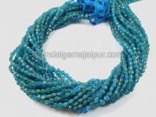 Neon Apatite Faceted Coin Beads