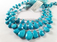 Turquoise Arizona Faceted Pear Beads -- TRQ266