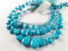 Turquoise Arizona Faceted Pear Shape Beads