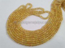 Yellow Songea Sapphire Faceted Roundelle Beads -- SPPH149