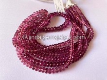 Rubellite Smooth Roundelle Shape Beads