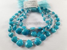 Turquoise Arizona Faceted Heart Shape Beads