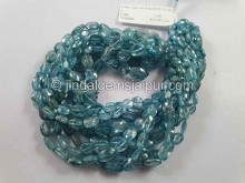 Natural Blue Zircon Faceted Oval Beads -- ZRCN28