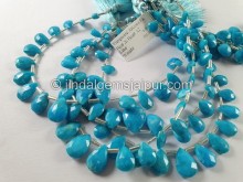 Turquoise Arizona Faceted Pear Beads -- TRQ268