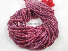Natural Ruby Shaded Big Faceted Roundelle Beads -- RBY43