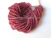 Purple Rhodolite Garnet Smooth Roundelle Beads