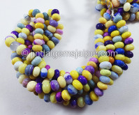 Yellow Mix Smooth Roundelle Shape Beads