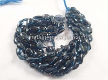 London Blue Topaz Big Faceted Pear Beads