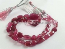 Rubellite Tourmaline Smooth Nuggets Beads