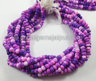 Purple Mix Smooth Roundelle Shape Beads