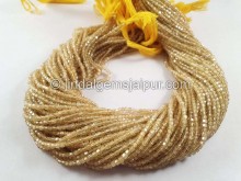 Natural Yellow Zircon Cut Cube Beads